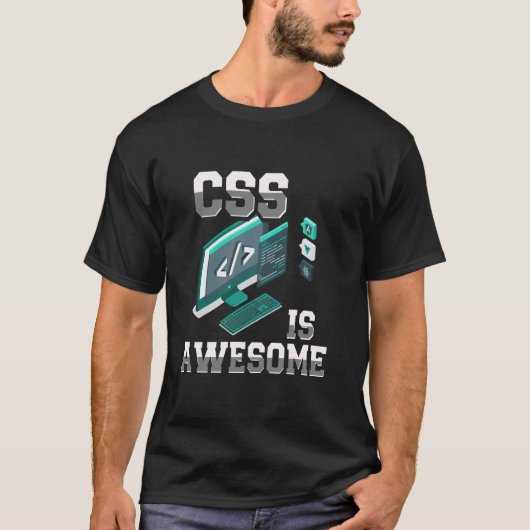 T-shirt CSS est génial Drôle Web Developer Coding Programm (Devant)