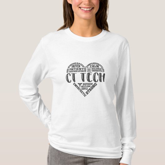 T-shirt CT Tech, Technologue en TC, Tomo informatique (Devant)