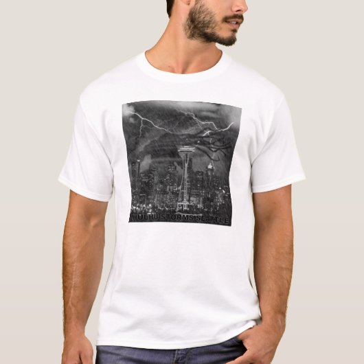 T-shirt Cthulhu donne l'assaut à Seattle (Devant)