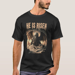 T-shirt Cthulhu, Il Est Ressuscité, Horreur de Pâques Vint