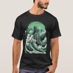 T-shirt Cthulhu - Le Grand Monstre De Kanagawa