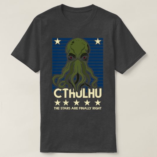 T-shirt Cthulhu Les étoiles ont enfin raison 3 (Design devant)