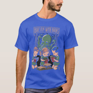 T-shirt Cthulhu Necronomicon Amusement avec des livres Hor