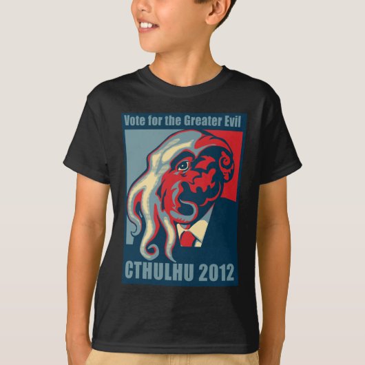 T-shirt Cthulhu pour le président 2012 (Devant)