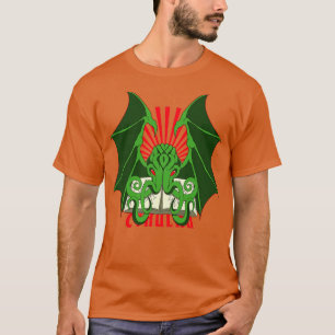 T-shirt Cthulhu tenant une illustration de Book Lovecraft