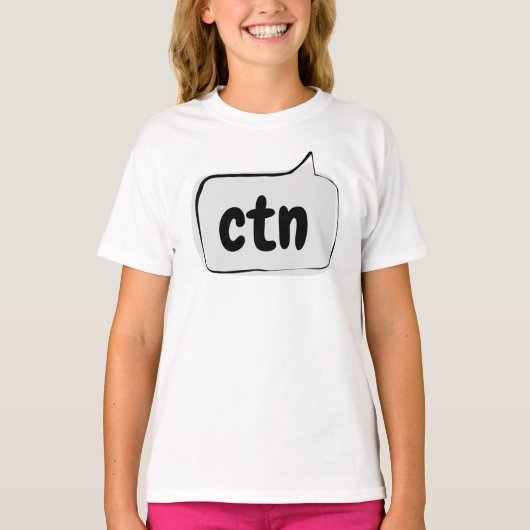 T-shirt ctn Speech Bubble - Impossible de parler maintenan (Devant)