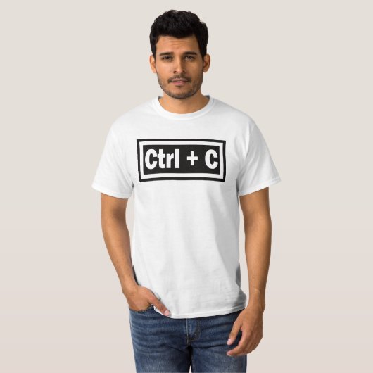 T-shirt Ctrl + C Copy Function Match With Ctrl + V Paste T (Devant entier)
