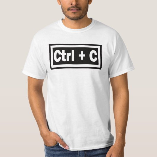 T-shirt Ctrl + C Copy Function Match With Ctrl + V Paste T (Devant)
