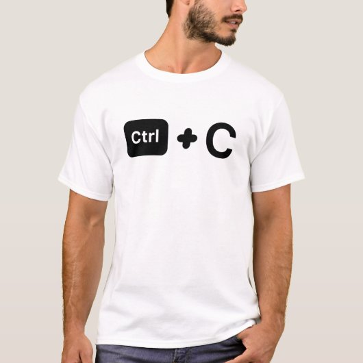 T-shirt CTRL C CTRL V/Famille/Papa Maman Et Moi/Amusant (Devant)