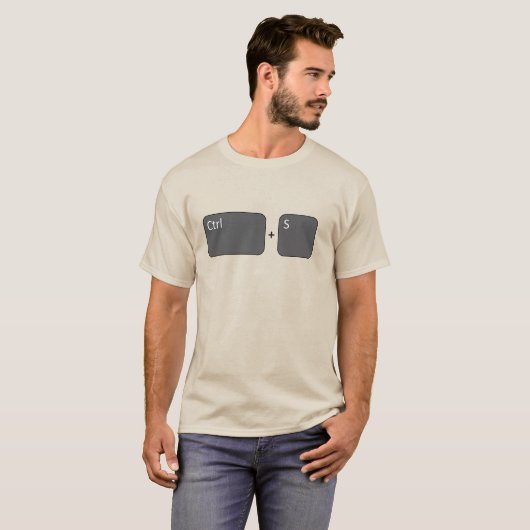 T-shirt Ctrl + S Enregistrer l'ordinateur (Devant entier)