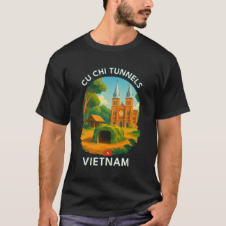 T-shirt Cu Chiunnels région de HCMC Vietnam Asie icônique 