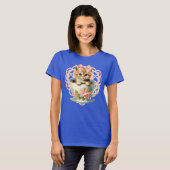 T-shirt Cu Tea Cute Kitten Teacup Chat (Devant entier)