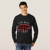 T-shirt CUB BEAR Kids Red Plaid Pajama de Noël Famille Gi (Devant entier)