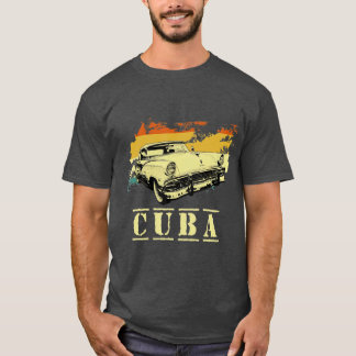 T-shirt Cuba 80s Retro Vintage coucher de soleil d'été