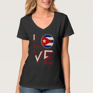 T-shirt Cuba Amour Drapeau Cubain La Havane