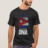 T-shirt Cuba Dna Born Cuban Flag Havana (Devant)