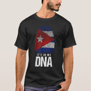 T-shirt Cuba DNA Né Drapeau Cubain Havana