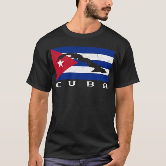 T-shirt Cuba Drapeau Cuba Fierté Cuba Voyage Fière Cuba Cu (Devant)