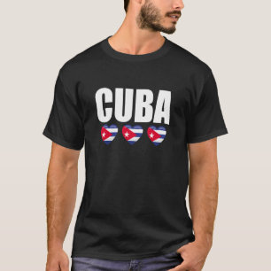 T-shirt Cuba Drapeau Cubain Vintage
