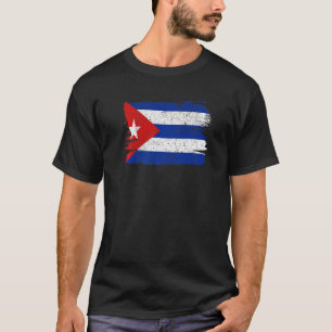 T-shirt Cuba Drapeau Soutien Amitié Paix Vintage Rétro