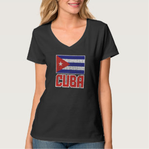 T-shirt Cuba Drapeau Vintage détendu Retro Cubain Pride Pr