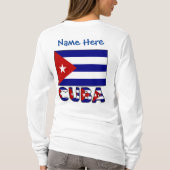 T-shirt Cuba et bleu foncé Drapeau cubain Personnalisation (Dos)