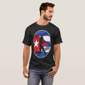 T-shirt Cuba Flag Baseball Hitter Cuban Flag (Devant entier)