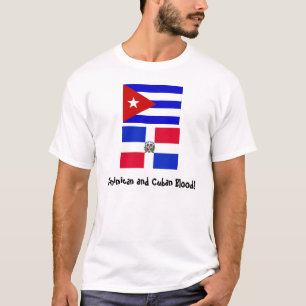 T-shirt Cuba_flag, DominicanR_flag, Dominicain et Cubain