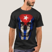 T-shirt Cuba Flag Skull Cuban Roots Proud Patriotic (Devant)