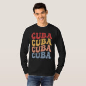 T-shirt Cuba Groovy Retro Cuban (Devant entier)