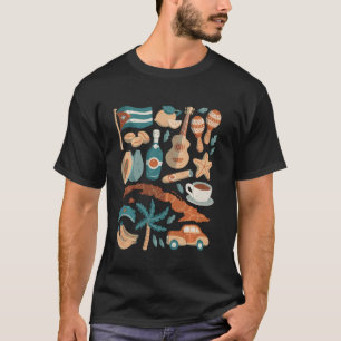 T-shirt Cuba Havana Cigar Rum Caraïbes Rumba Colonial