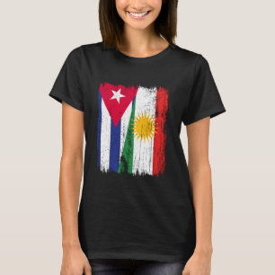 T-shirt Cuba Kurdistan Drapeau en berne Héritage cubain ku