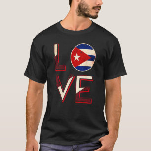 T-shirt Cuba Love Drapeau Cubain La Havane