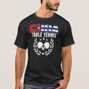 T-shirt Cuba Ping Pong Cuba Table Tennis Team Soutien