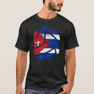 T-shirt Cuba Volleyball Cubains Drapeau Volleyball Hommes 