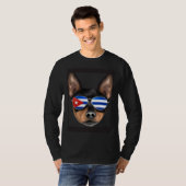 T-shirt Cuban Flag Toy Fox Terrier Dog Cuba Pocket (Devant entier)