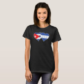 T-shirt Cuban Honduran Flag Heart Cuba Honduras (Devant entier)
