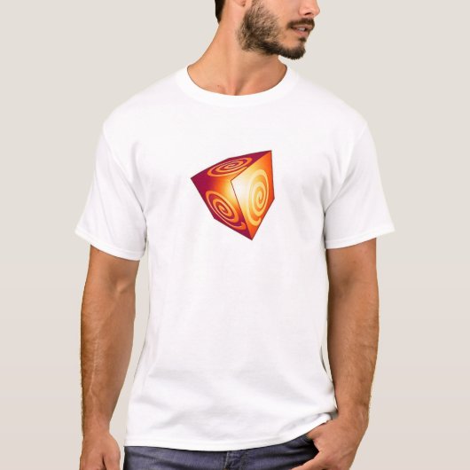 T-shirt Cube 3D Cool avec motif en spirale (Devant)