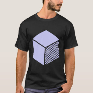 T-shirt Cube - Bleu en poudre sur fond foncé