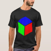 T-shirt Cube - Bleu, Vert et Rouge (Devant)