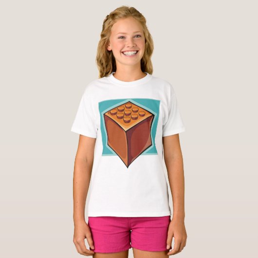 T-shirt Cube Brown (Devant entier)