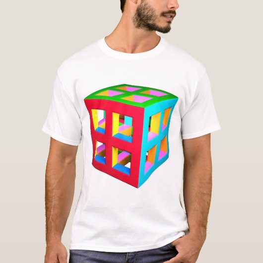 T-shirt Cube coloré (Devant)