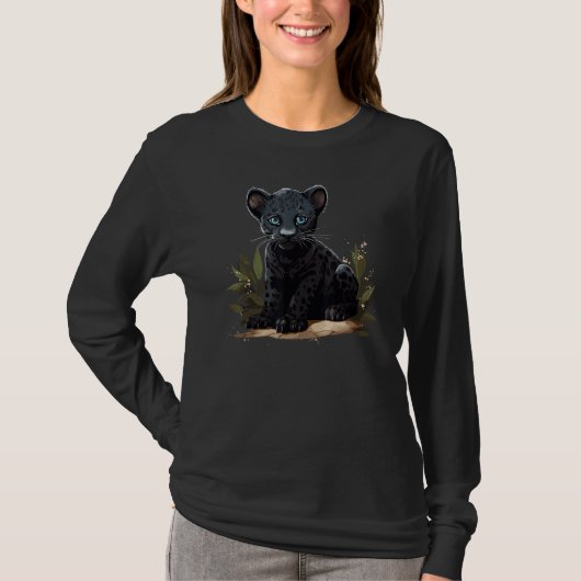 T-shirt Cube de chat sauvage Grand Panter de chat Leopard (Devant)