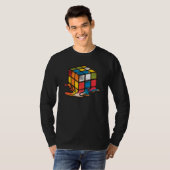 T-shirt Cube de fusion Puzzle de résolution Cube de cube d (Devant entier)