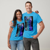 T-shirt Cube de puzzle chrome futuriste (Unisexe)
