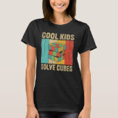 T-shirt Cube de puzzle compétitif Cool enfants résoudre cu (Devant)