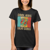 T-shirt Cube de puzzle compétitif Cool enfants résoudre cu (Devant)
