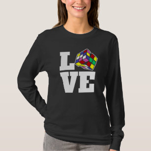 T-shirt Cube de puzzle concurrentiel Love Speed Cubing 80'