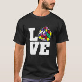 T-shirt Cube de puzzle concurrentiel Love Speed Cubing 80' (Devant)