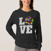 T-shirt Cube de puzzle concurrentiel Love Speed Cubing 80' (Devant)